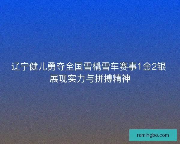 辽宁健儿勇夺全国雪橇雪车赛事1金2银 展现实力与拼搏精神